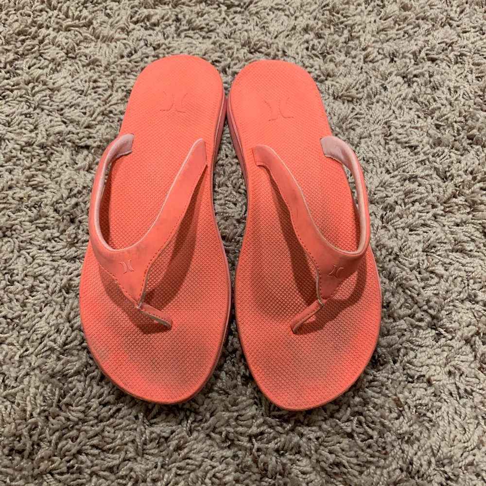 Women’s Hurley Flip Flops-Orange